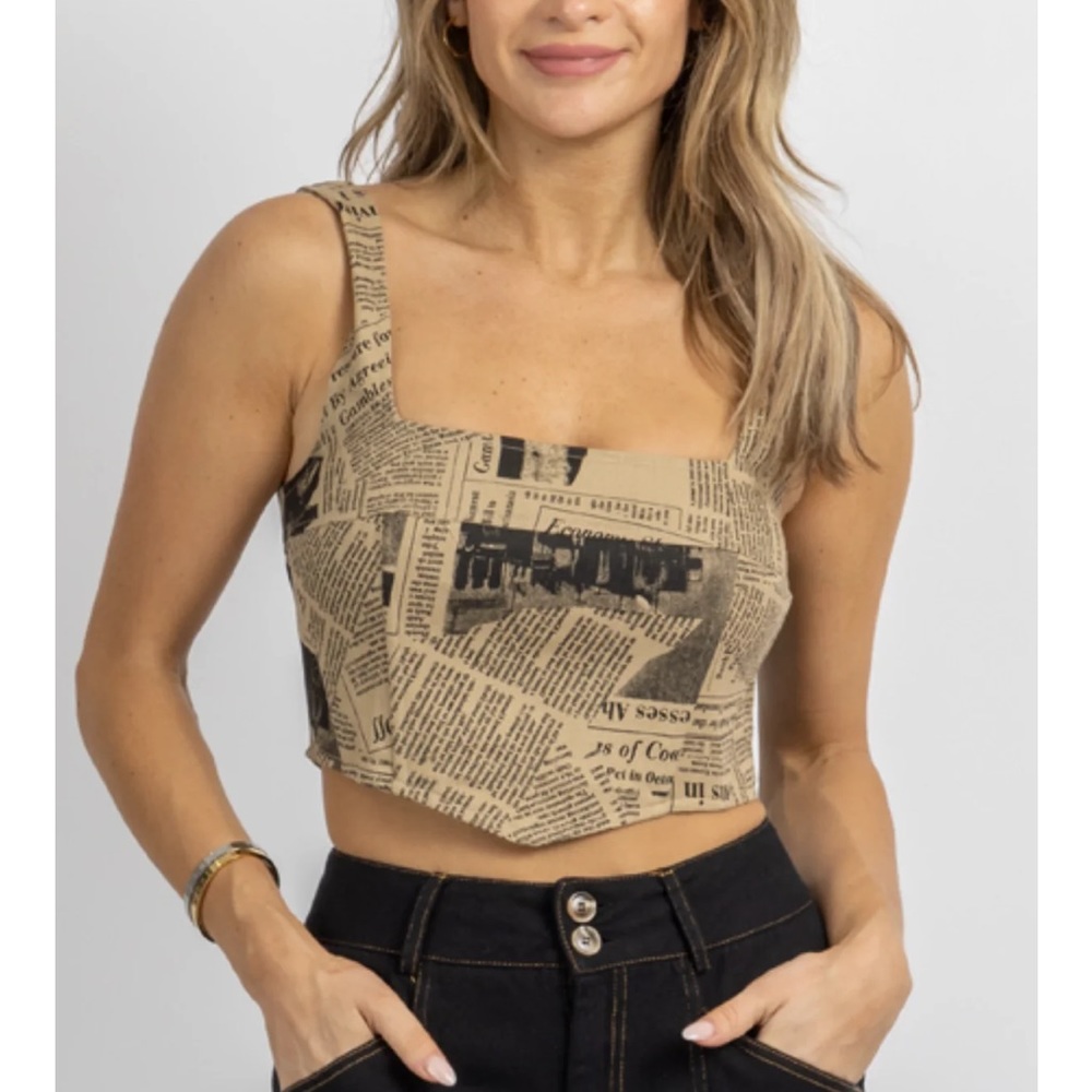 Newspaper crop top